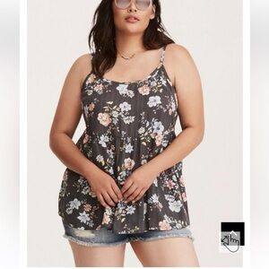 Torrid grey floral cami